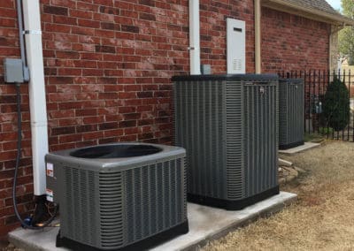 Outdoor AC units installed by Sunbelt Heat and Air Service Inc