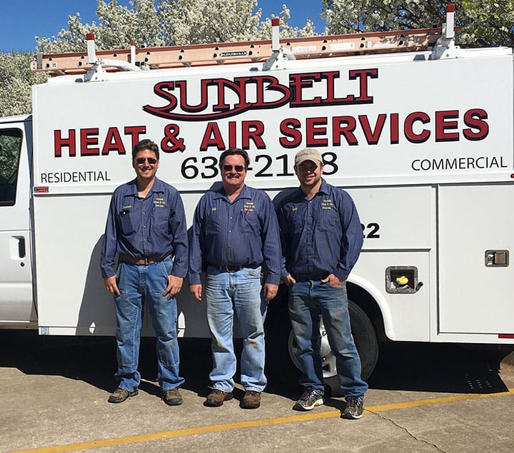 Sunbelt Heat & Air Services team